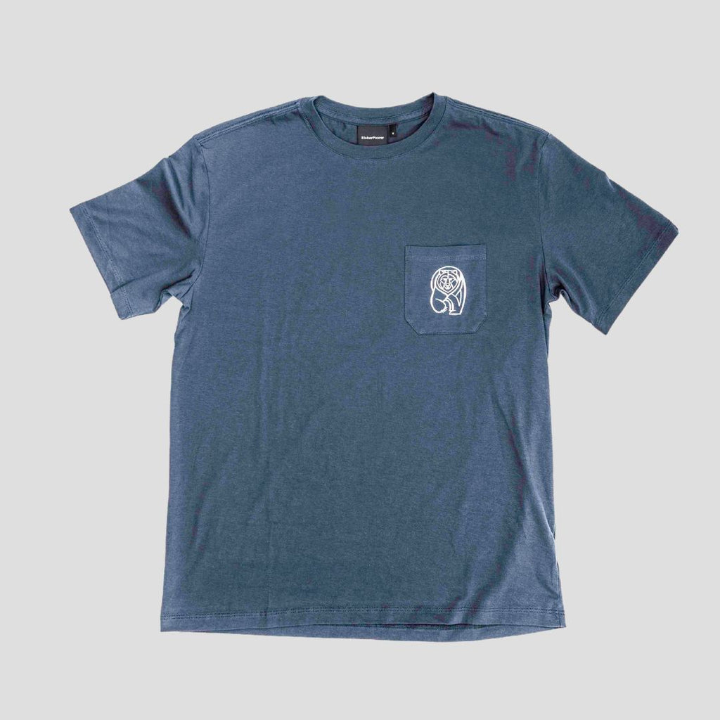 Hey Bear Unisex Navy Pocket T-shirt