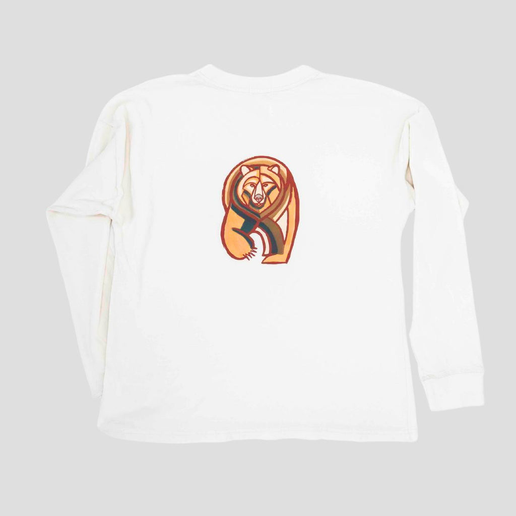 Hey Bear Unisex Cream Long Sleeve