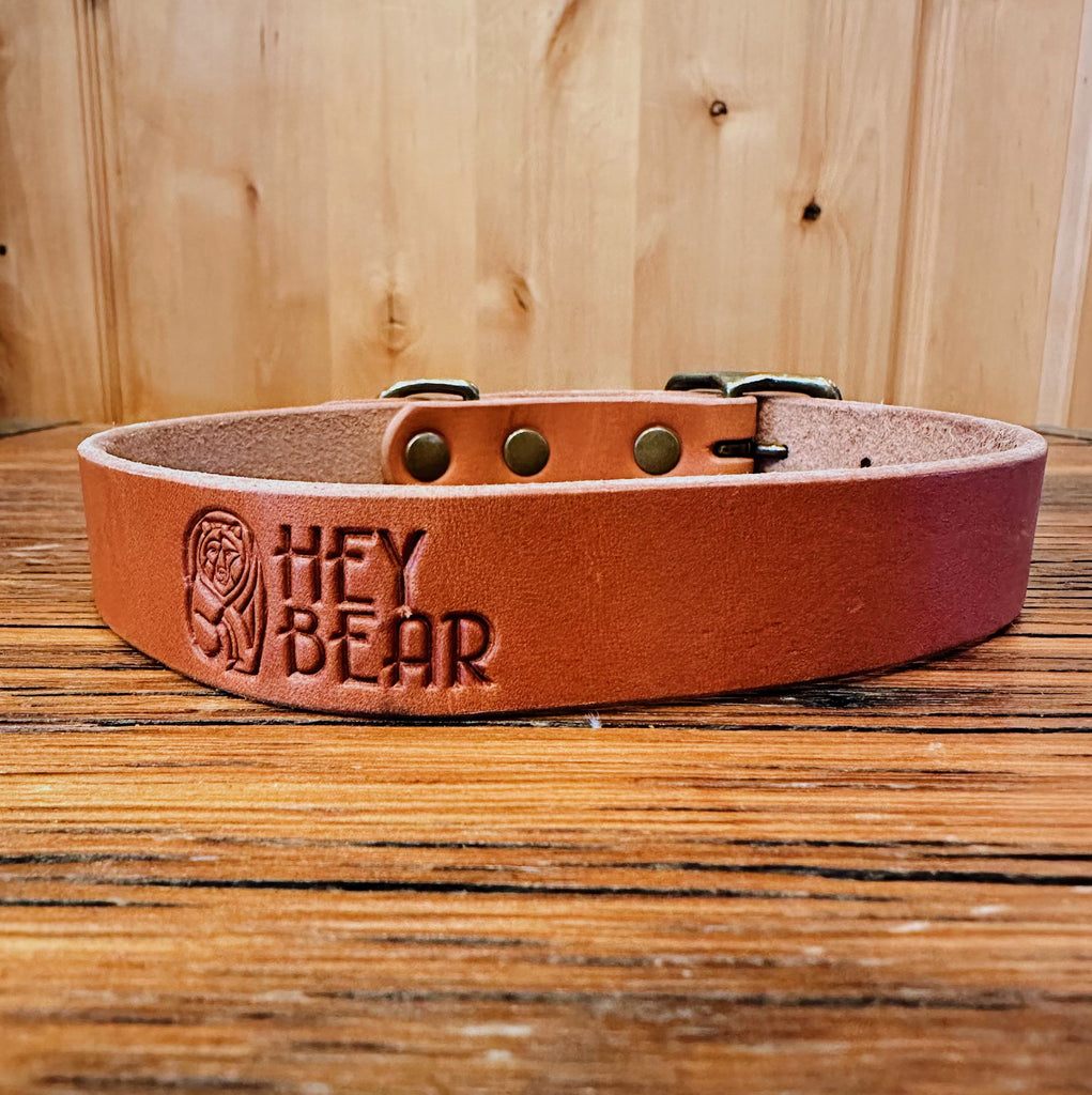 Hey Bear Dog Leather Collars