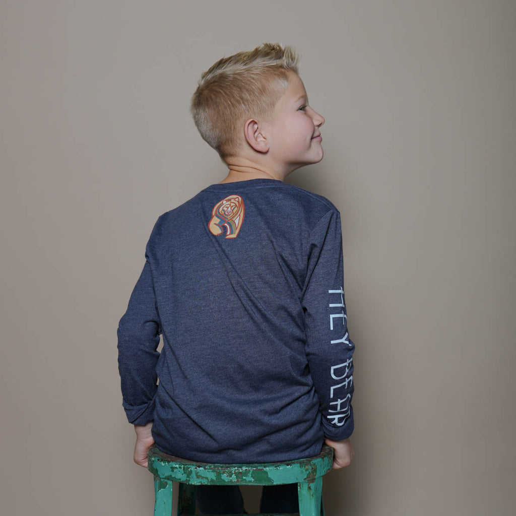 Hey Bear Kid's Navy Long Sleeve