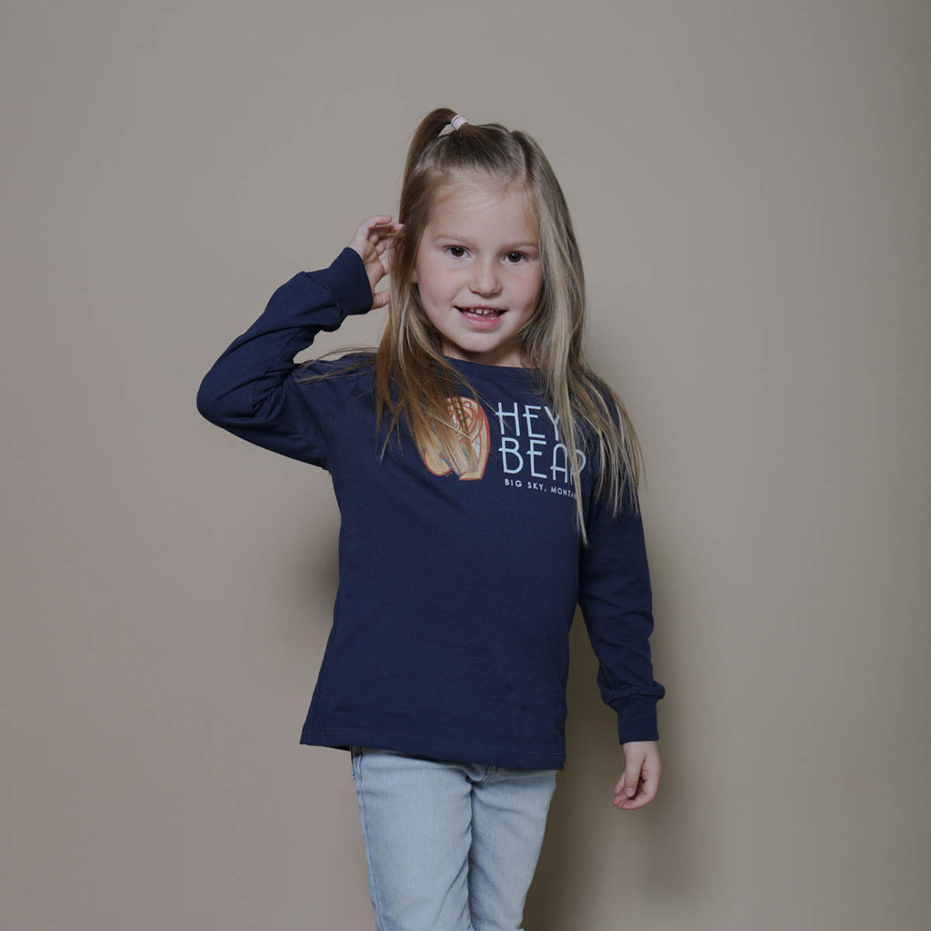 Hey Bear Toddler Navy Long Sleeve