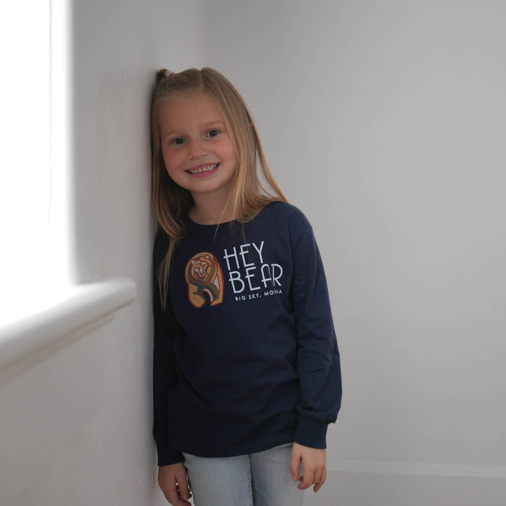 Hey Bear Toddler Navy Long Sleeve