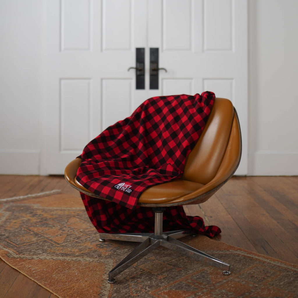 Hey Bear Plaid Blanket