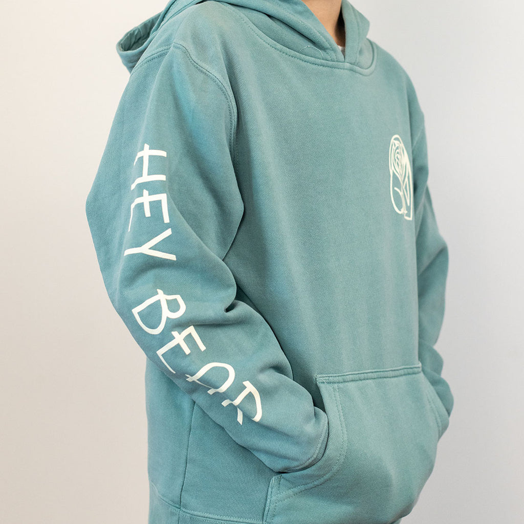 Hey Bear Kids Mint Hoodie