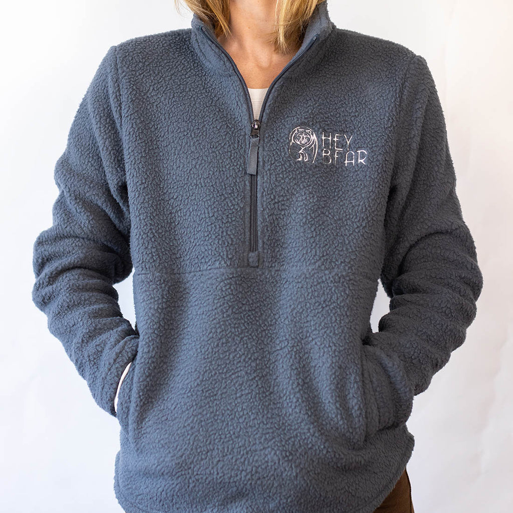 Monogrammed Sherpa Quarter-Zip Pullover