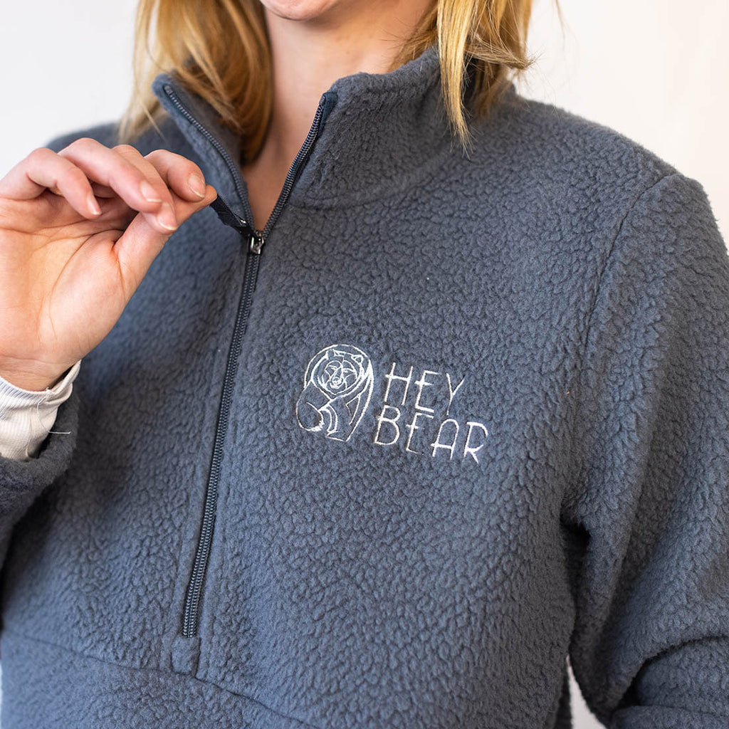 Hey Bear Womens Freefly Sherpa Fleece Half Zip